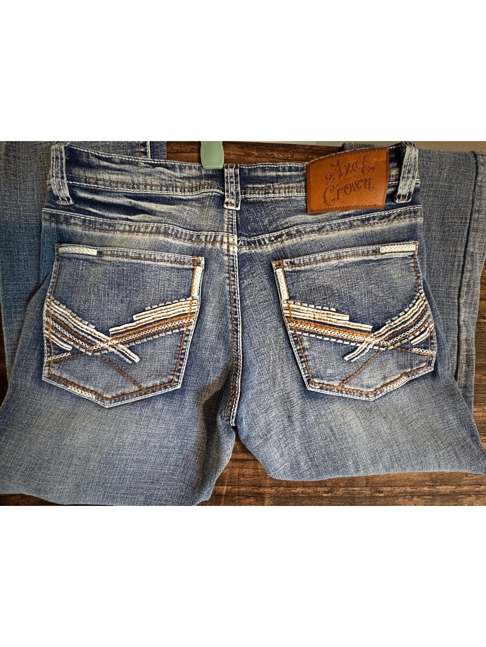 Axe & Crown Men's Classic Fit Blue Denim Jeans Size 30W x 30L